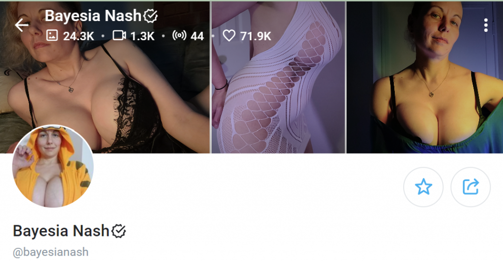 Bayesa Nash, OnlyFans creator in Canada