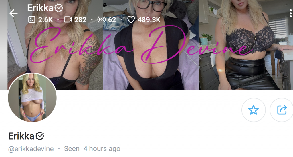 Erikkadevine, Cadian MILF and OnlyFans creator