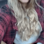 Blonde college girl masturbates in her car
