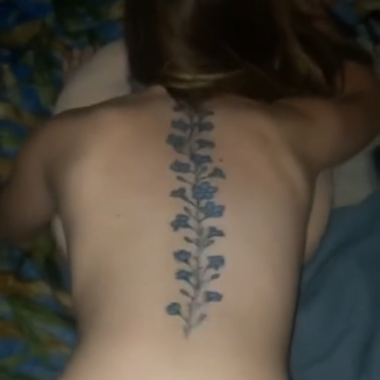 college girl on all fours getting pounded from behind