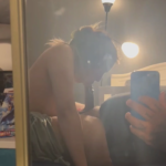 couple videotaping a blowjob sextape thru the mirror
